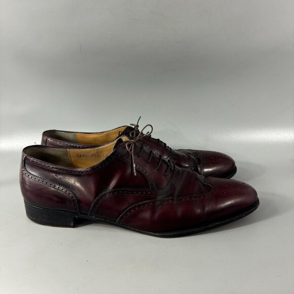 Authentic Salvatore Ferragamo Wingtip Oxford Dress Shoes, Men\'s 13 D main image 11